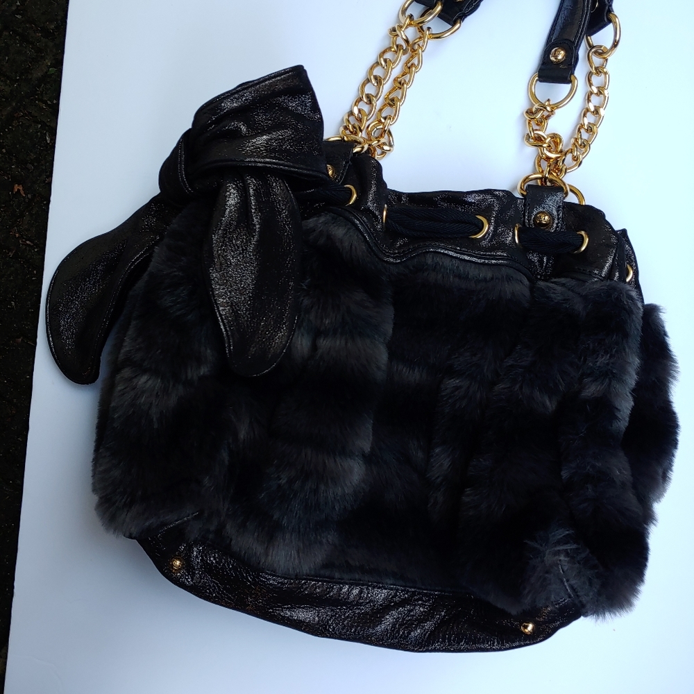 Juicy Couture Fur Daydreamer Handbag Purse